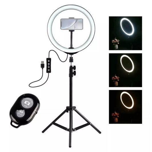 Aro de Luz LED 32 cm con Trípode 2.1 M